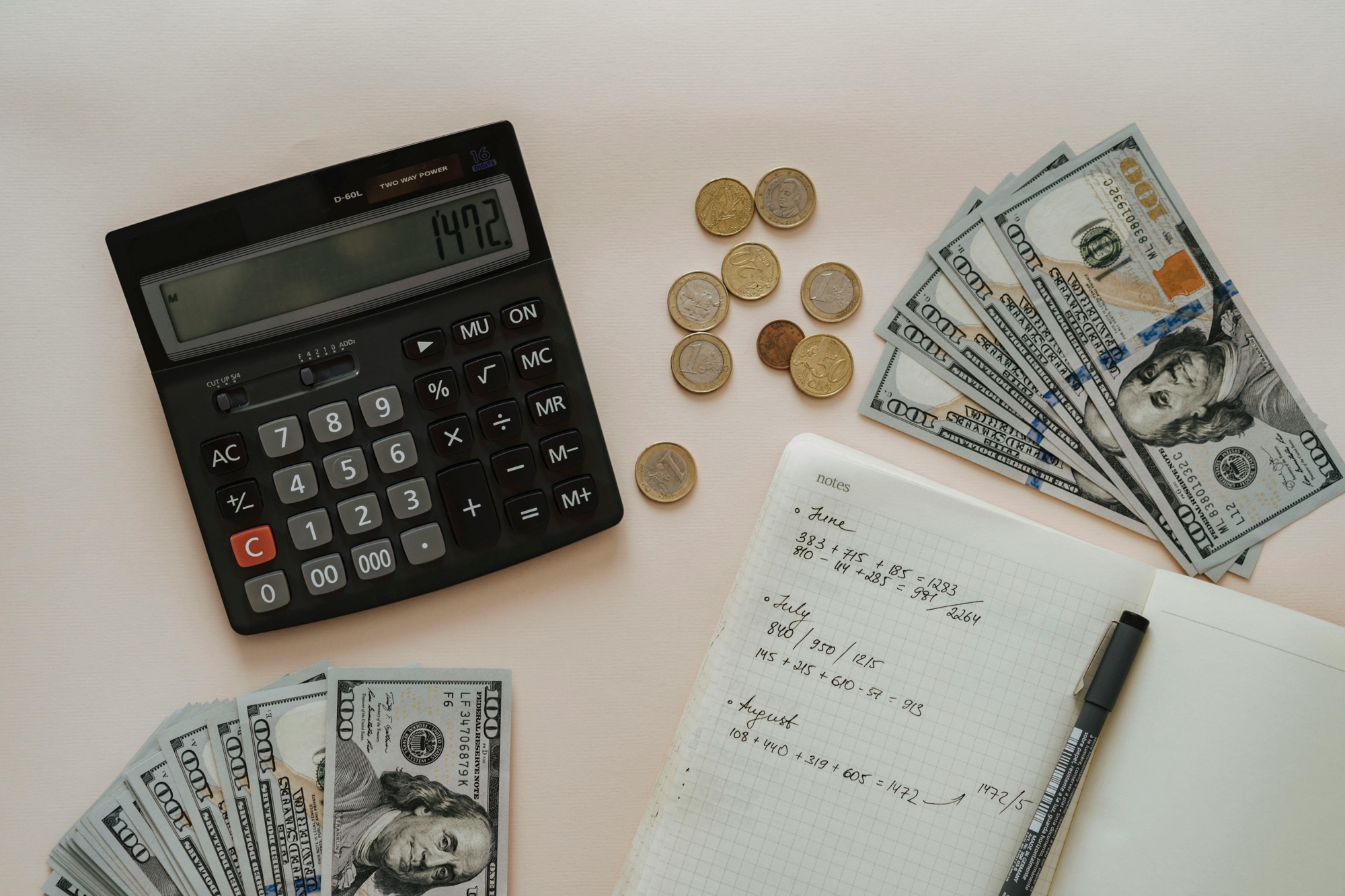 Use calculater amd note book for start investing with just $5